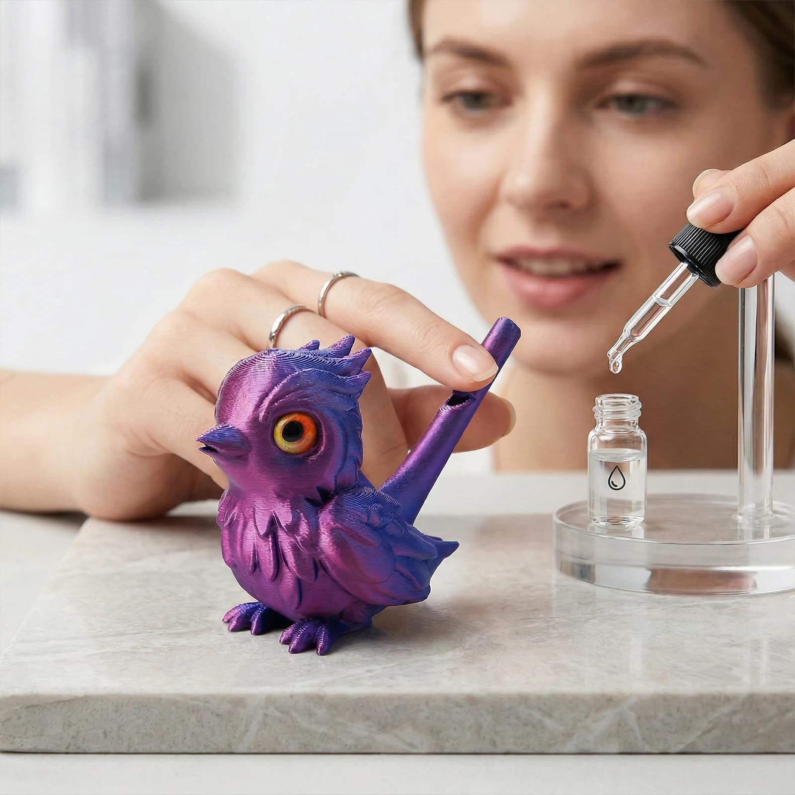 6 sifflets oiseaux réalistes 3D PVC pour attirer et observer les oiseaux en pêche