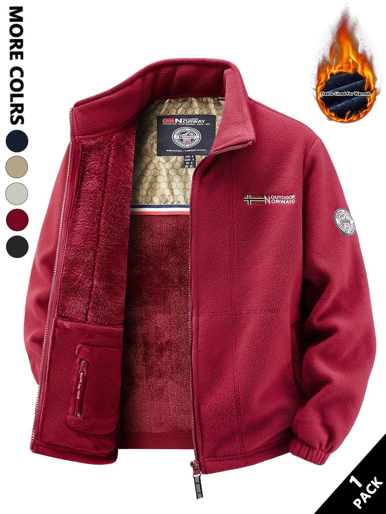 Veste polaire homme douce et chaude - Veste coupe-vent quotidienne - Veste polyvalente automne hiver