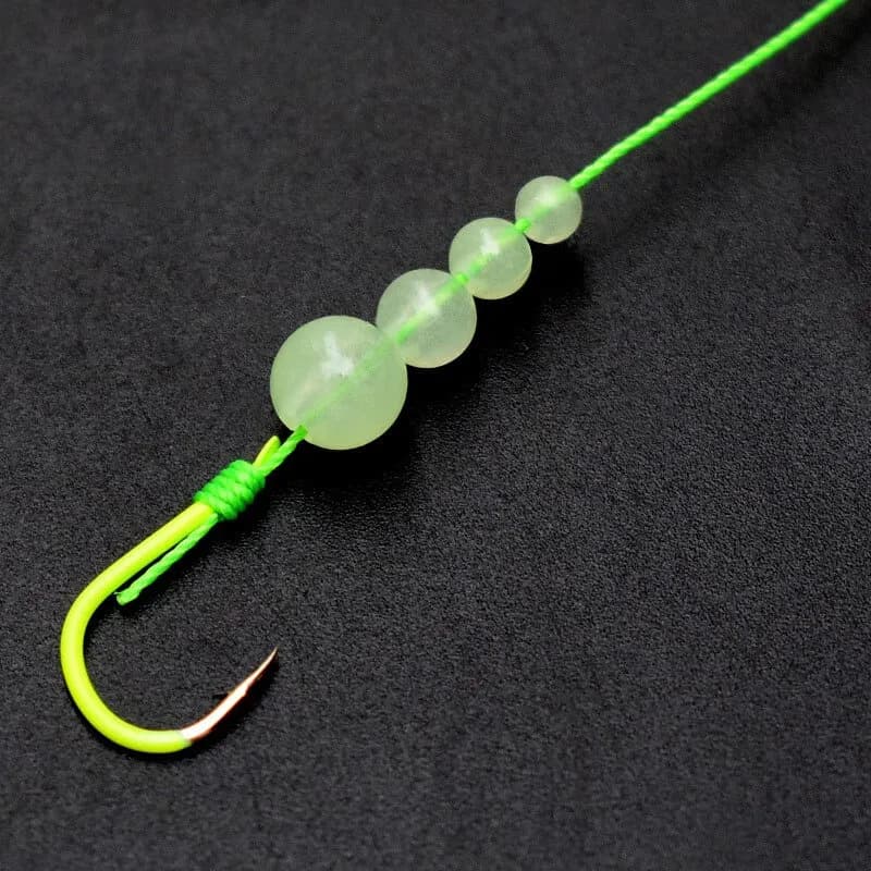 Perles lumineuses fluorescentes pour pêche 4mm 5mm 6mm, 100 billes glow en sac pour montages esches et flotteurs