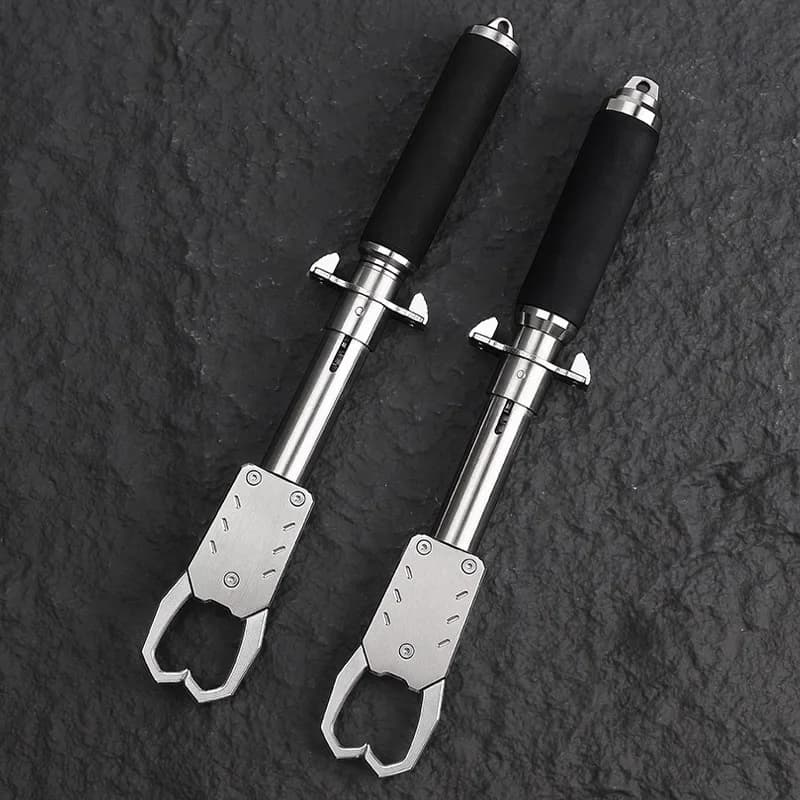 Pince poisson acier inox 385g 31cm avec balance anti-corrosion pour contrôle et pesée accessoires pêche