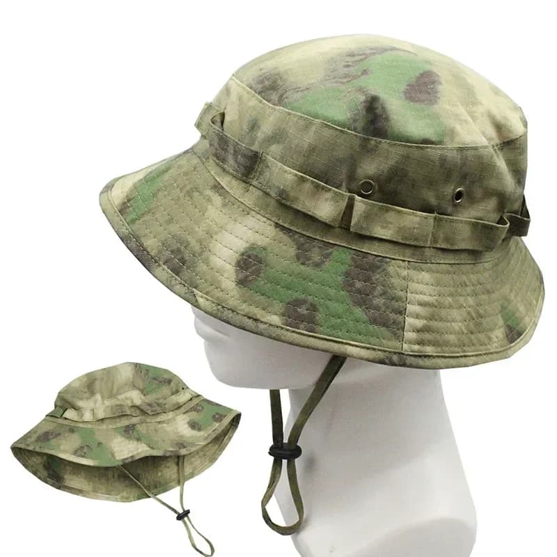 Chapeau Boonie Tactique Multicam Homme - Pêche Chasse Randonnée Été Anti-vent Anti-soleil