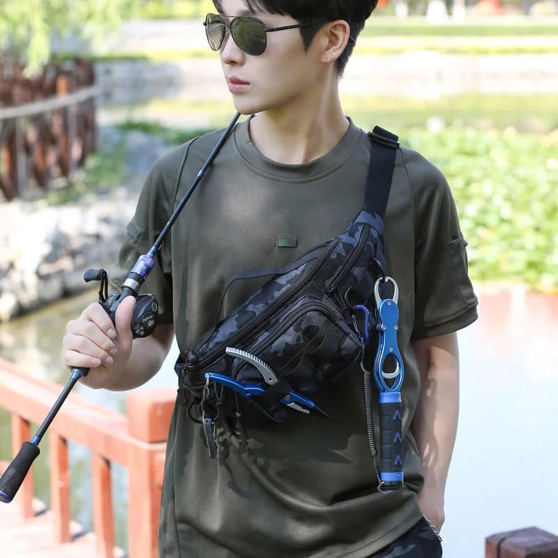Sac ceinture pêche tactique étanche molle multifonction - Pour pêche, chasse et voyage militaire