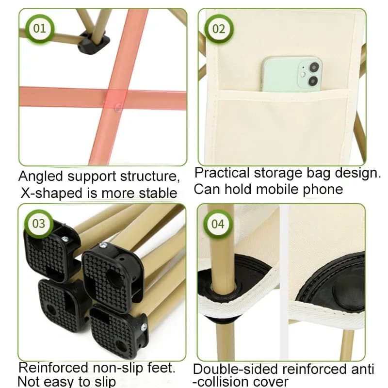 Tabouret de pêche portable pliable - Chaise de plage camping léger pour pêcheur nomade