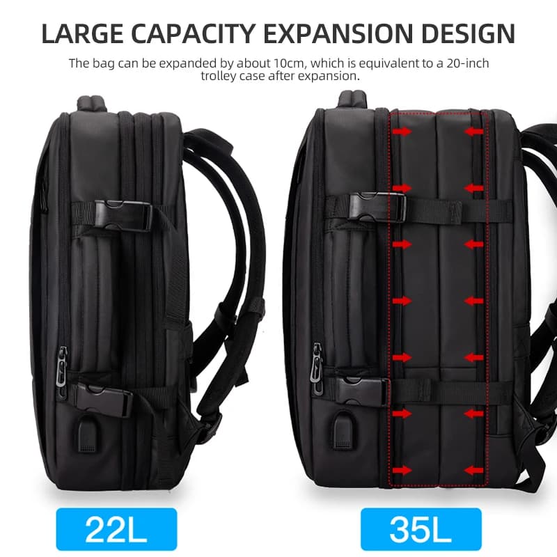 Sac à dos voyage chevalier héroïque - Business, école, extensible avec port USB et étanche