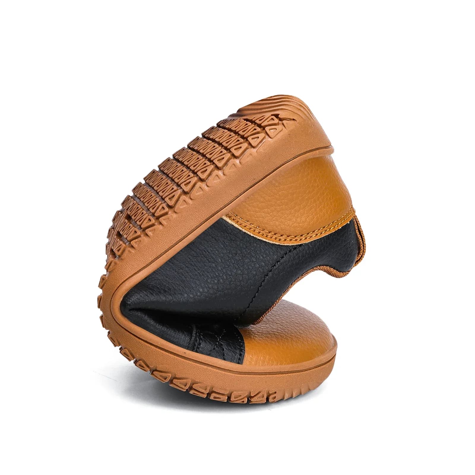 Chaussures pieds nus enfants large orteils minimalistes légères scratch cuir artificiel pêche famille