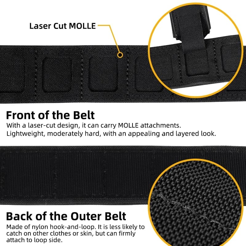 Ceinture tactique LSR MOLLE 2 pouces IDOGEAR légère - Équipement pêche entraînement extérieur 3433
