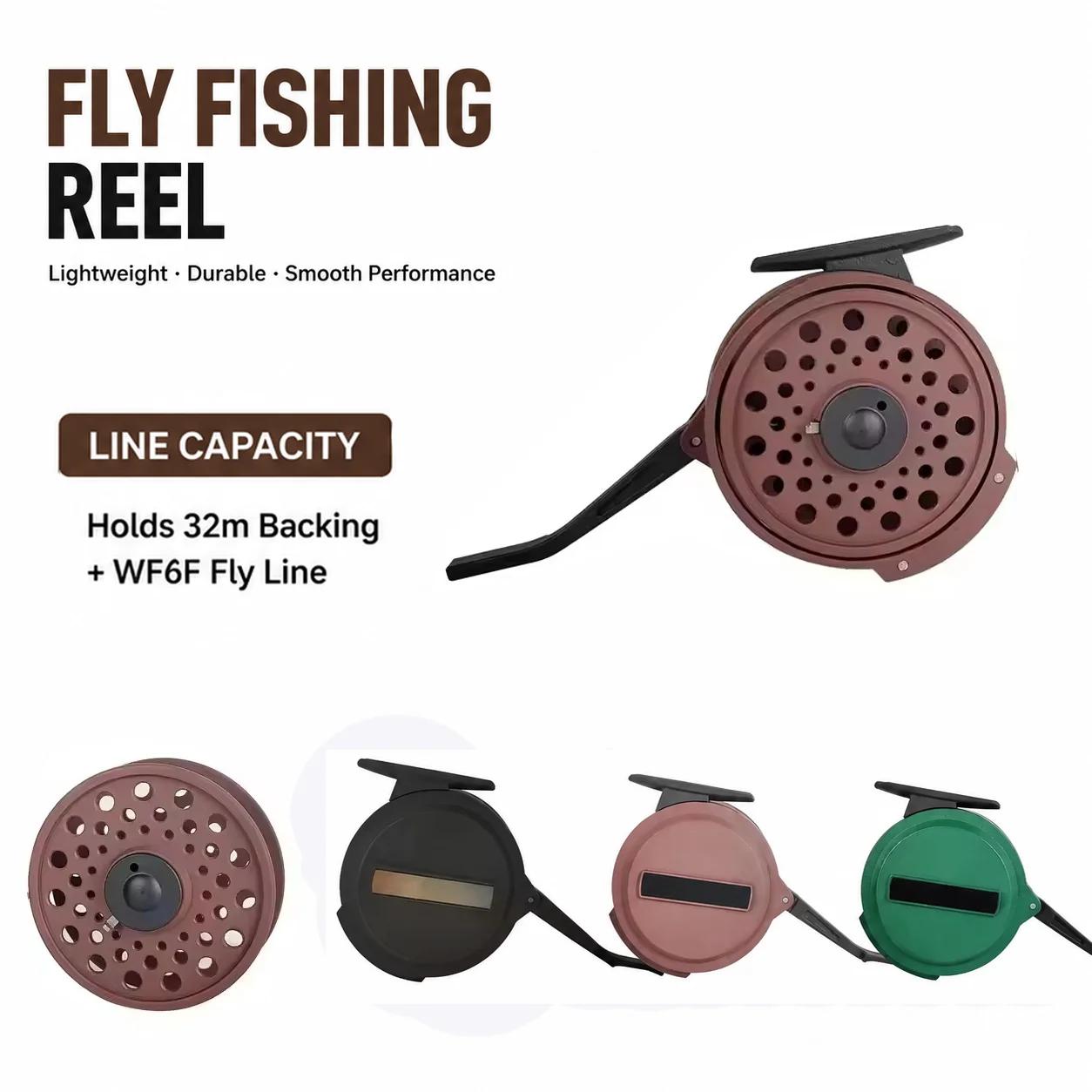 Moulinet de pêche à la mouche automatique Aventik ultra-léger pour nymphe, design européen avec sac filet