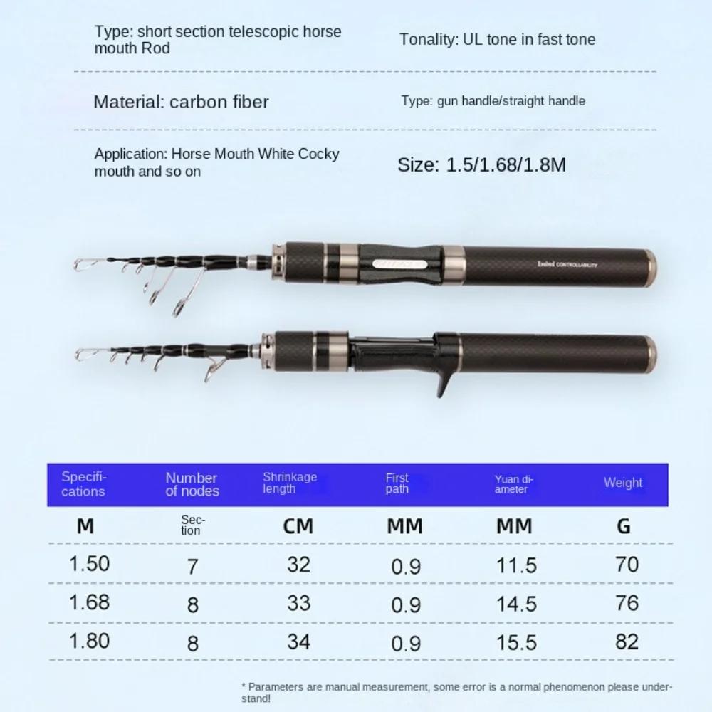 Combo canne télescopique complète 1.5-1.8m ultra courte avec moulinet casting feeder rod set