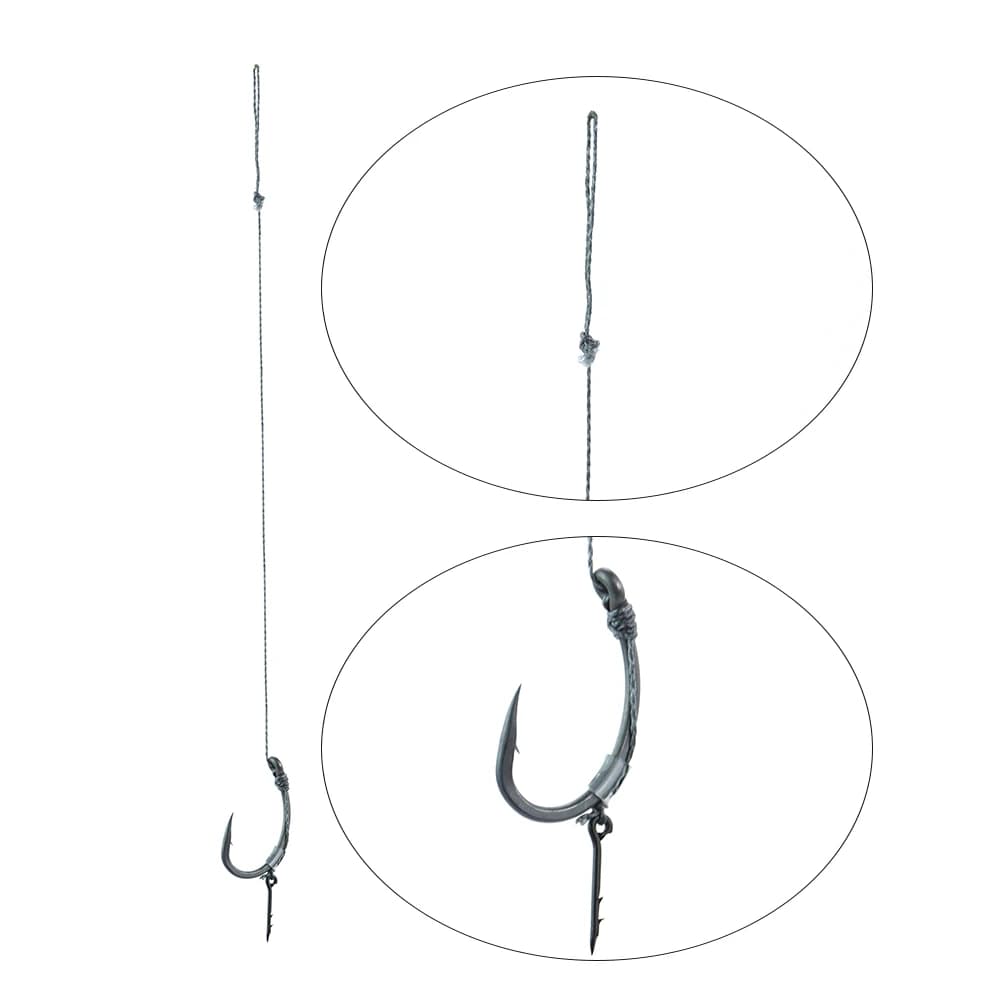 Kit de 6 hameçons prêts à pêcher pour la carpe et feeder - Accessoires montage TS115 Hirisi