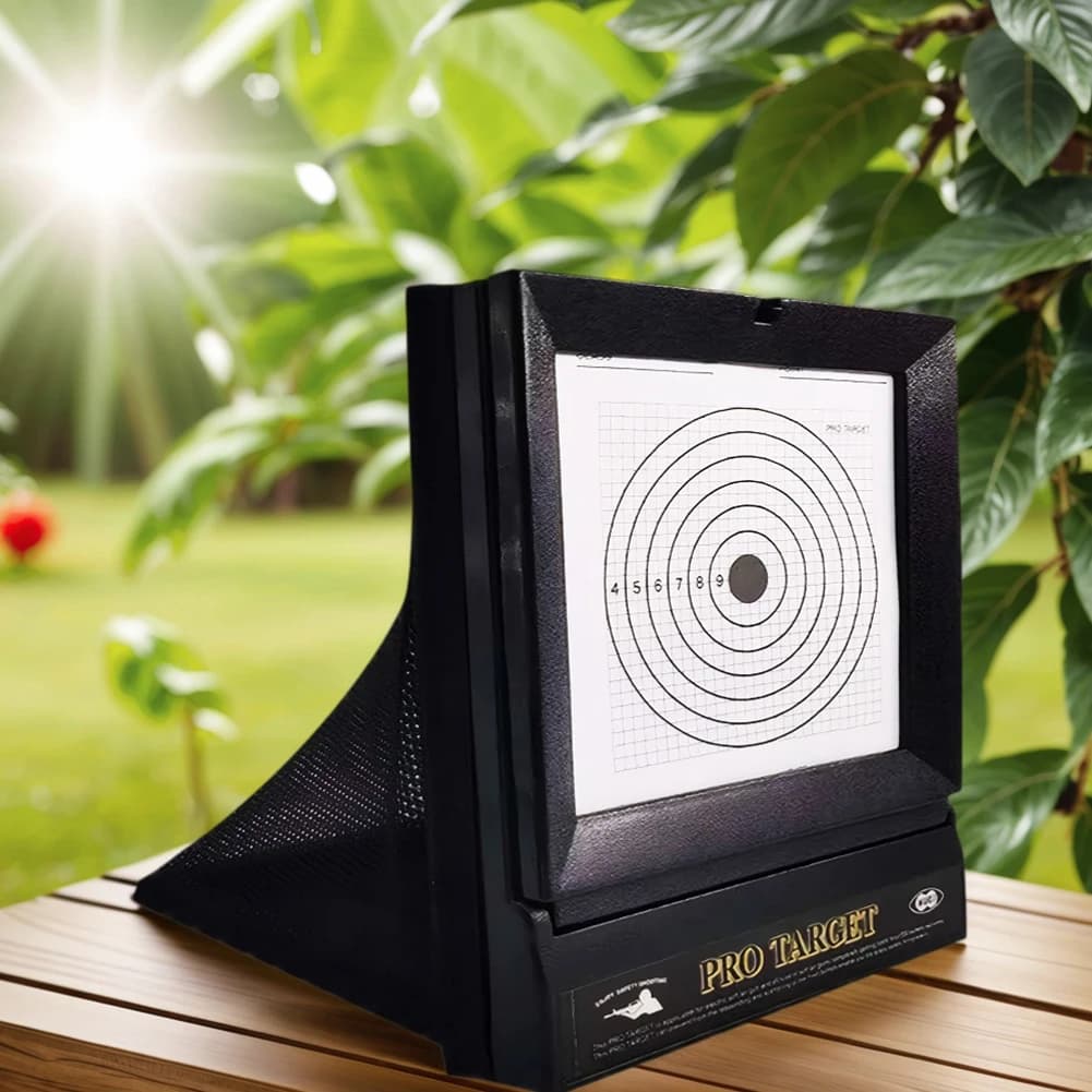 Cibles Airsoft portables avec piège à pellets - Pack 10 cibles papier pour entraînement jardin