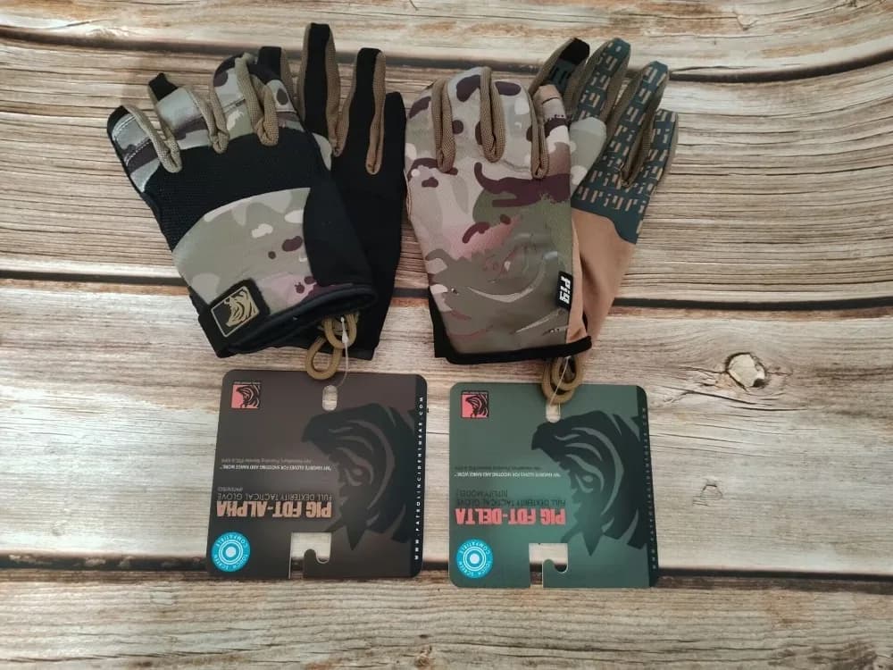 Gants tir tactiques PIG FDT Alpha : camouflage, fonction tactile, matériaux upgrade, pêche sportive