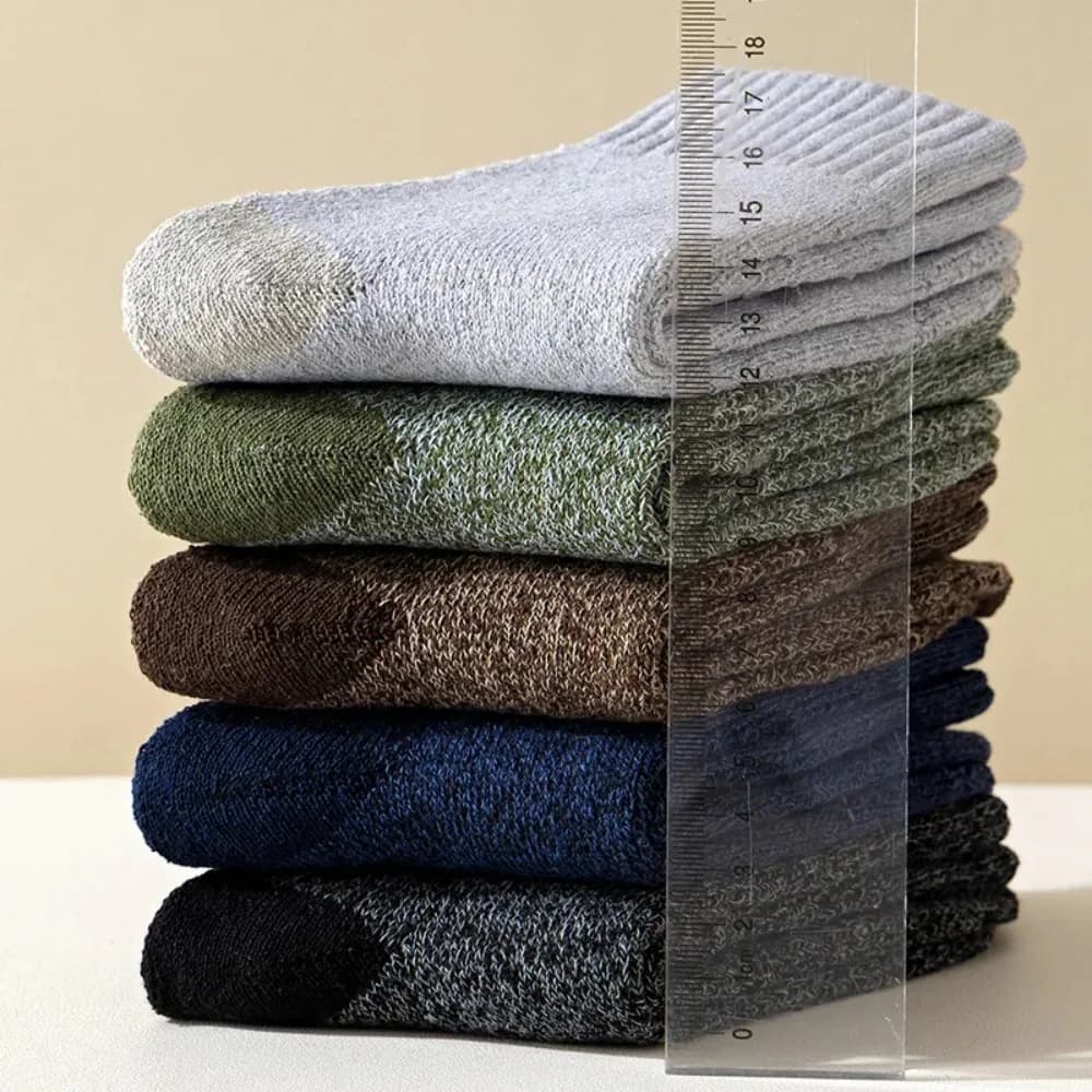 Chaussettes homme en laine mérinos épaisses 2026 - 5 paires pour randonnée et temps froid, thermiques