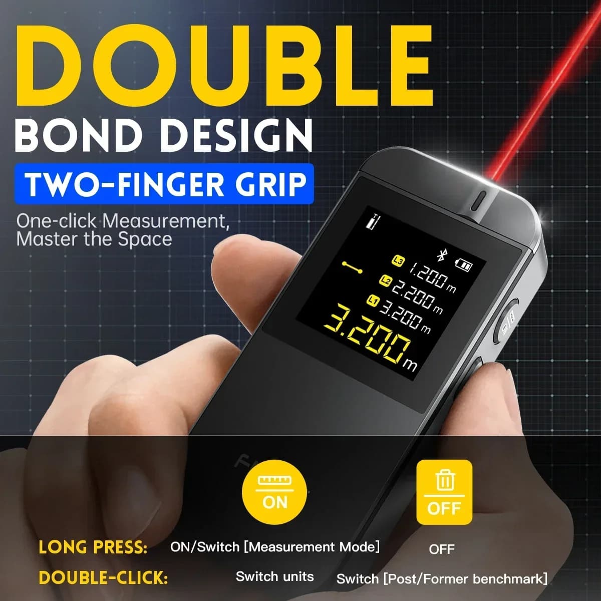 Télémètre laser intelligent FNIRSI IR40 avec application Android/iOS - Mesure connectée pour pêche moderne