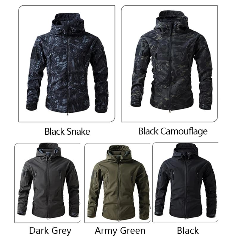 Softshell tactique peau de requin homme - Veste polaire camouflage automne - Imperméable pêche chasse