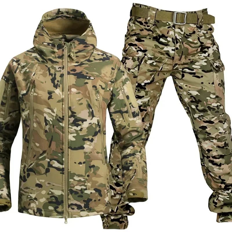 Combinaison Shark Skin softshell hiver - Tenue pêche chaude et respirante pour conditions extrêmes