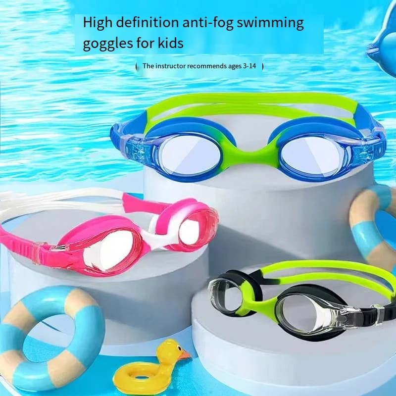 Lunettes de natation enfants étanches anti-buée UV lentilles colorées professionnelles piscine