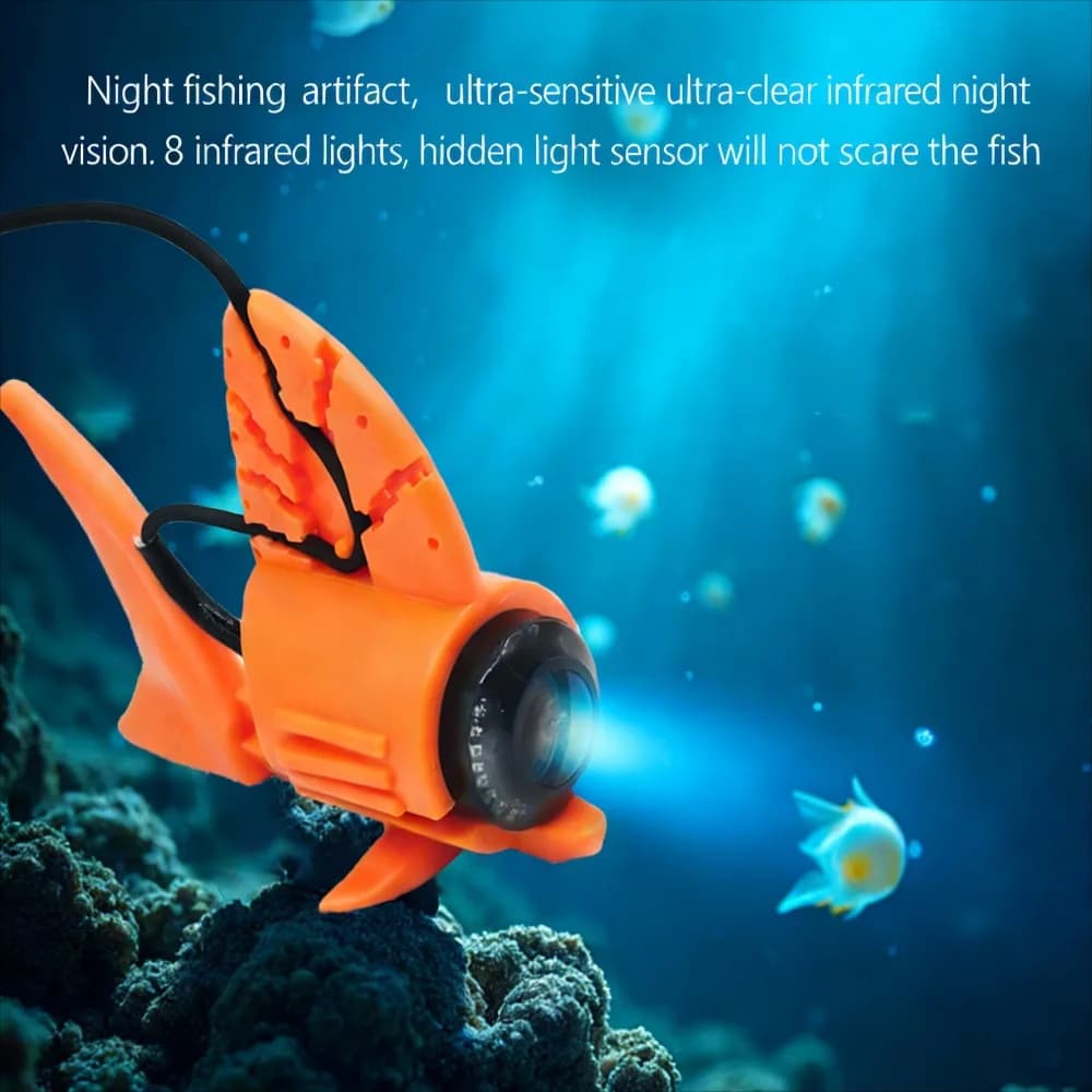 Détecteur de poissons sous-marin écran tactile 6" 4K avec vision nocturne IR pour pêche sportive