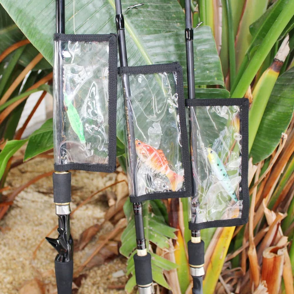 Sac PVC transparent pour leurres de pêche - Protection hameçons et rangement appâts portable