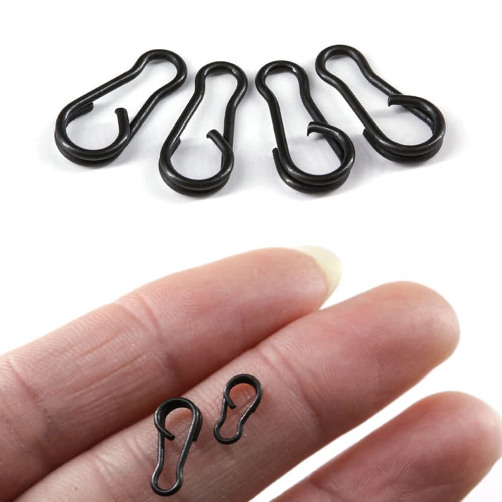 40 clips rapides pour pêche à la carpe - Mousquetons duo lock en acier inox pour montages rapides