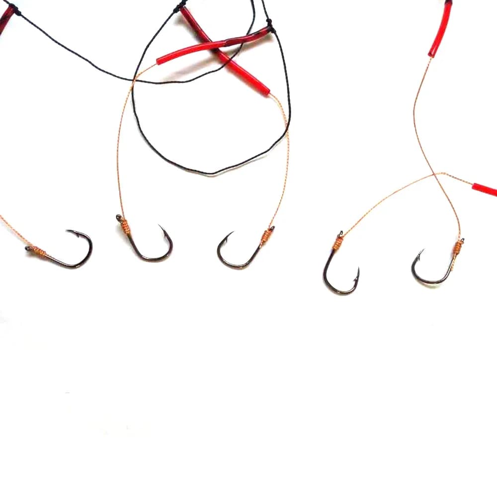 Hameçons Pêche en Acier Haut Carbone avec 5 Petits Hameçons Rigs Swivel pour Leurres et Appâts Naturels