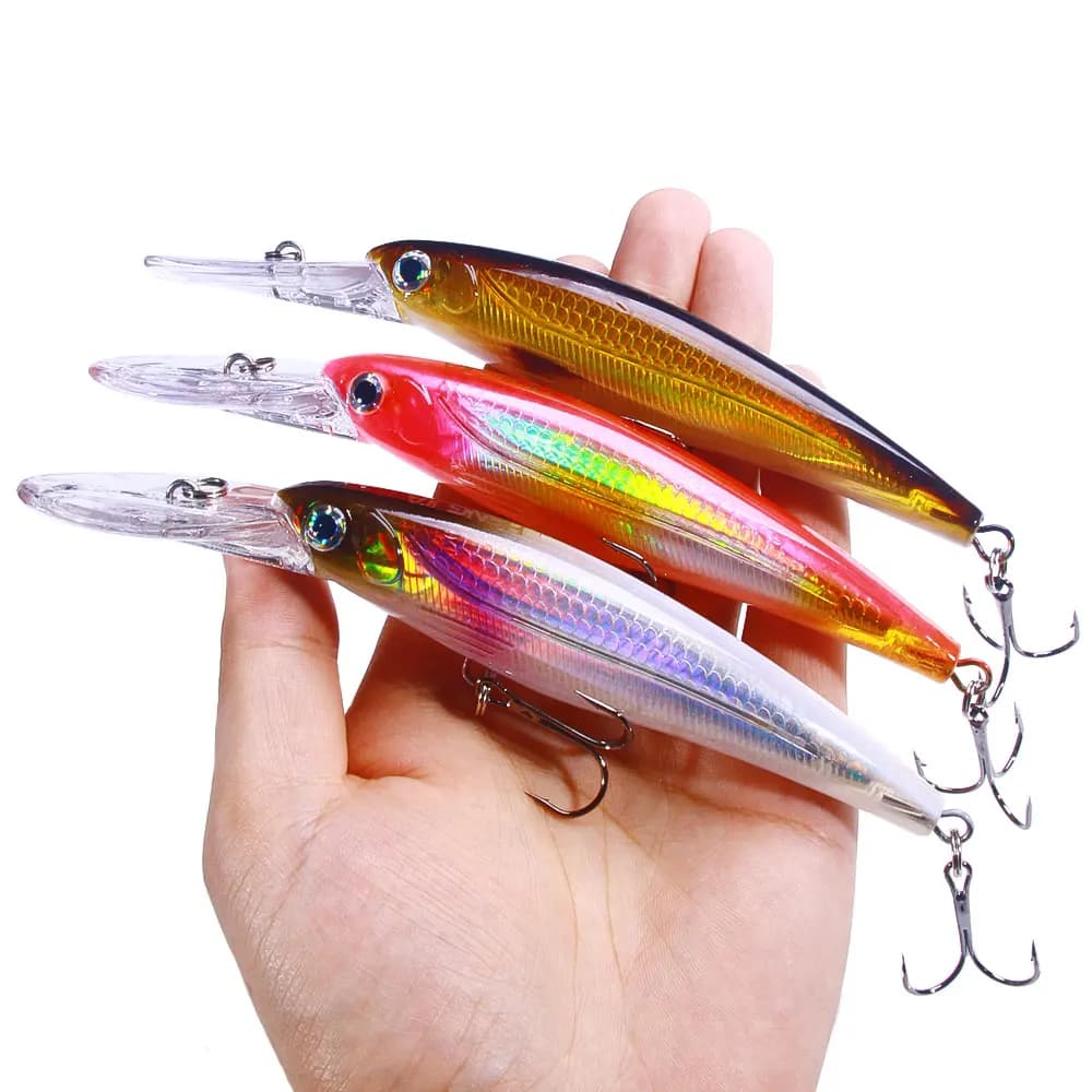 Leurre dur crankbait 17cm 30g pour brochet sandre et bar, appât wobbleur grande plongée