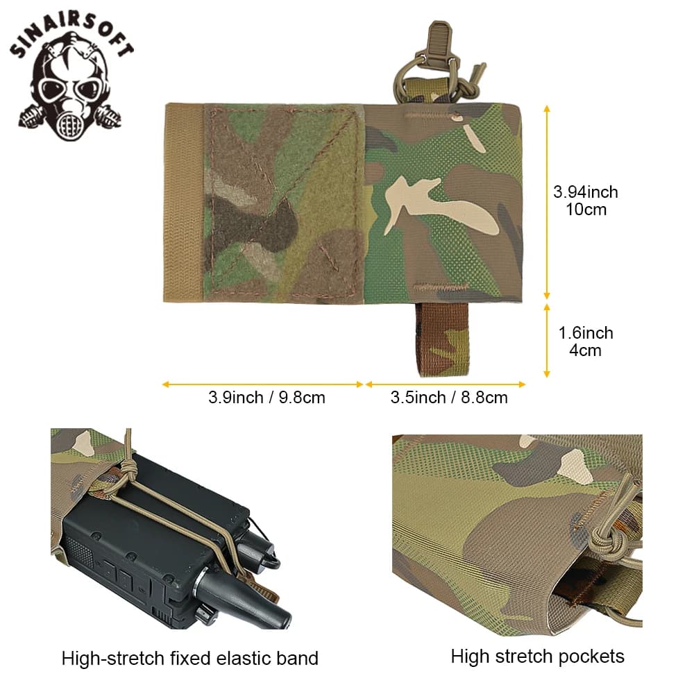 Pochette latérale tactique V2 Wingman - Porte-magazines élastique pour pêcheurs équipés