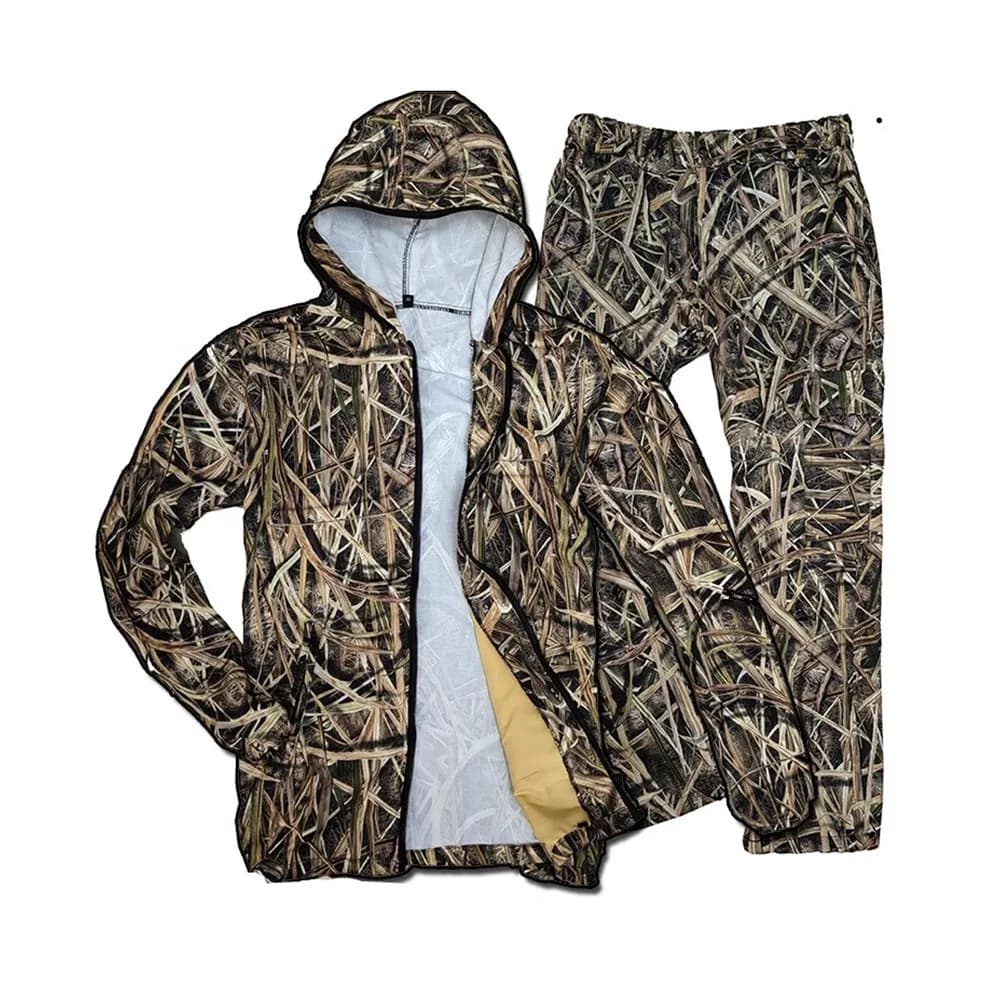 Combinaison chasse printemps automne camouflage roseaux - Tenue pêche anti-moustiques respirante résistante