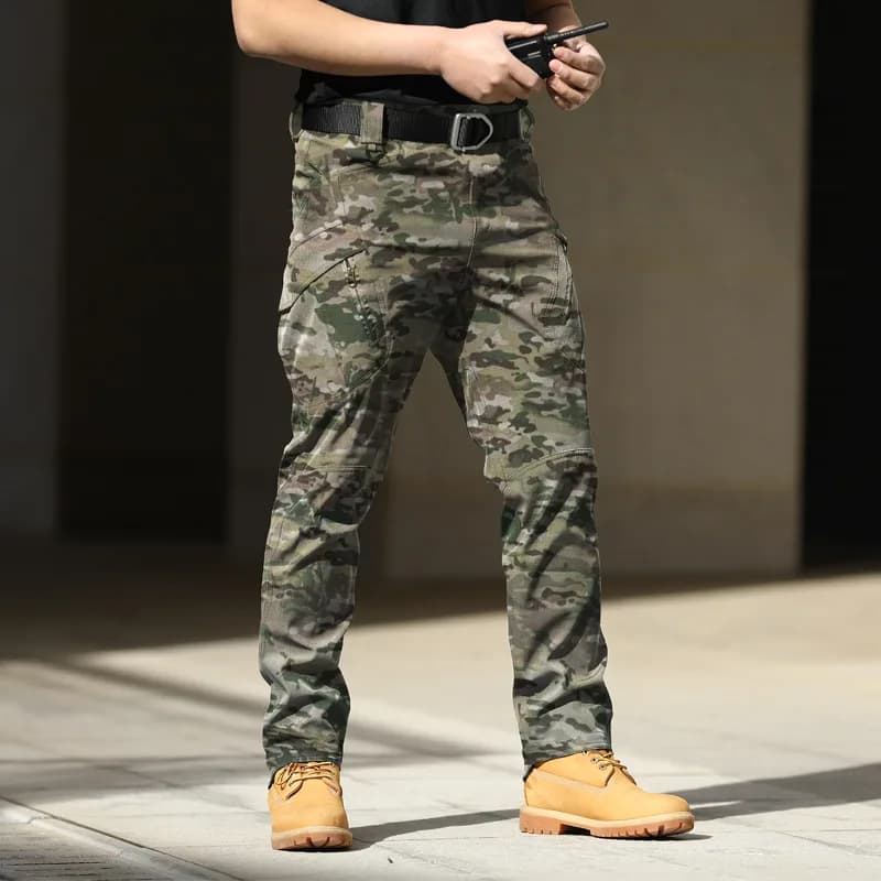 Pantalon jogger tactique camouflage ville - Randonnée pêche trekking armée multi-poches militaire