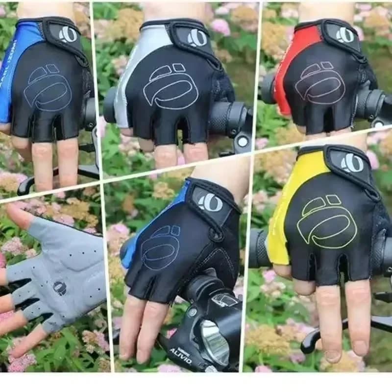 Gants vélo mi-doigts anti-chocs pêche chasse - unisexe anti-dérapant VTT route activités outdoor