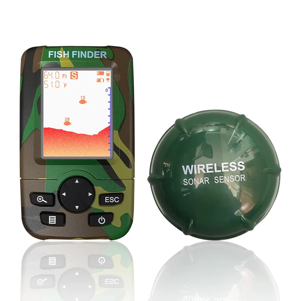 Sonar portable intelligent pêche main étanche détecteur poissons sans fil pour bateau kayak avec transducteur