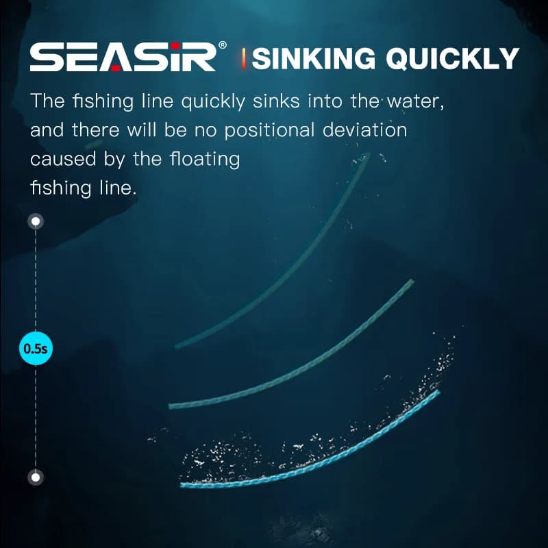 Ligne de pêche tressée SEASIR P-Series Black Spider PE 8, 150M, haute résistance 16-46Lb pour ligne principale