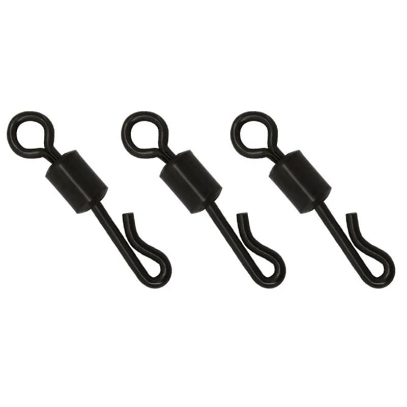 Émerillons rapides Q-Shape 50 pièces pour montages carpe - accessoires de pêche à changement rapide