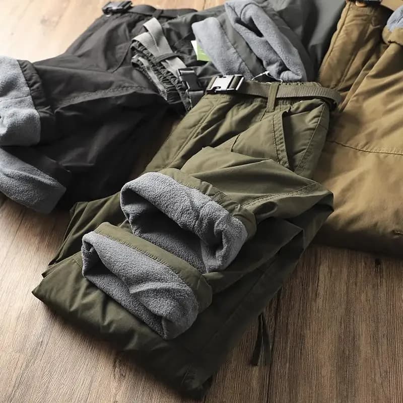 Pantalon hiver polaire homme pêche randonnée - Windproof waterproof froid résistant outdoor
