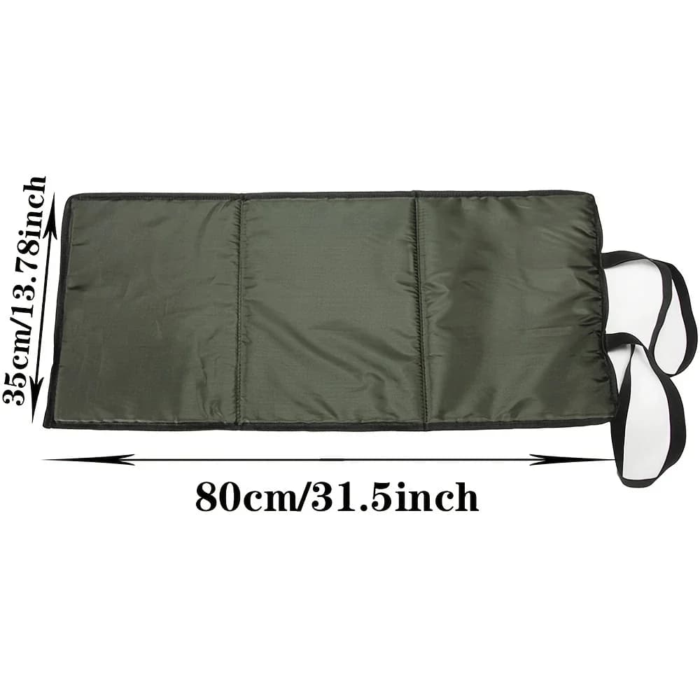 Tapis de Décrochage Carpe 3 Couches Pliable - Protection Poisson Éponge Verte 80x35 cm Pêche Extérieure