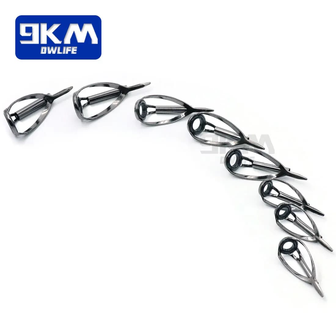 Kit réparation anneaux canne pêche 3 pièces céramique acier inoxydable 1.8-3.2mm pour montage