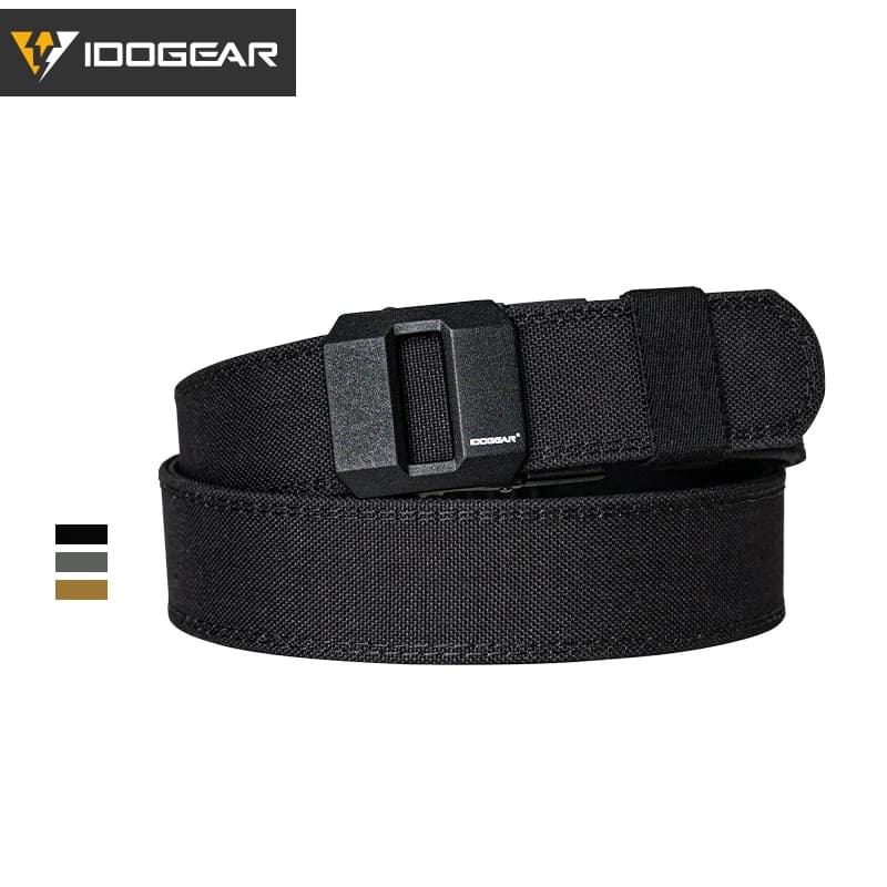 Ceinture tactique rigide IDOGEAR 1.5 pouces avec boucle automatique métal et nylon 1000D pour IPSC