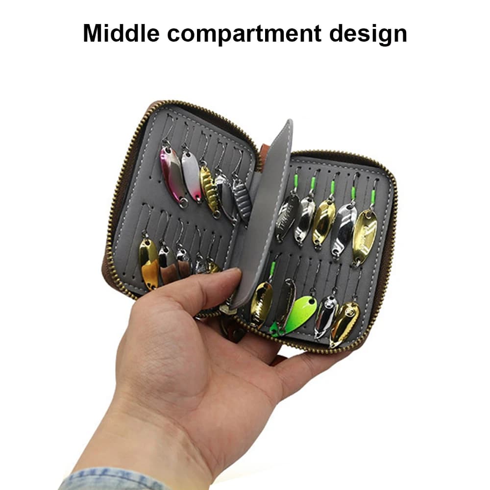 Porte-leurres rigide wallet jig spinner pêche portatif étui rangement leurres durs