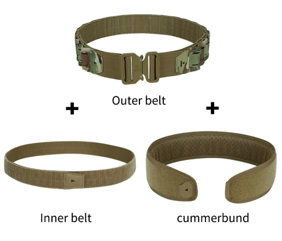 Ceinture tactique 3 en 1 boucle rapide Molle combat tir pêche ceinture intérieure support dos