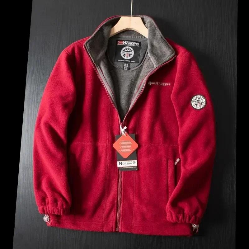 Veste polaire épaisse homme grand froid - Manteau chaud imperméable pêche hivernale grand format