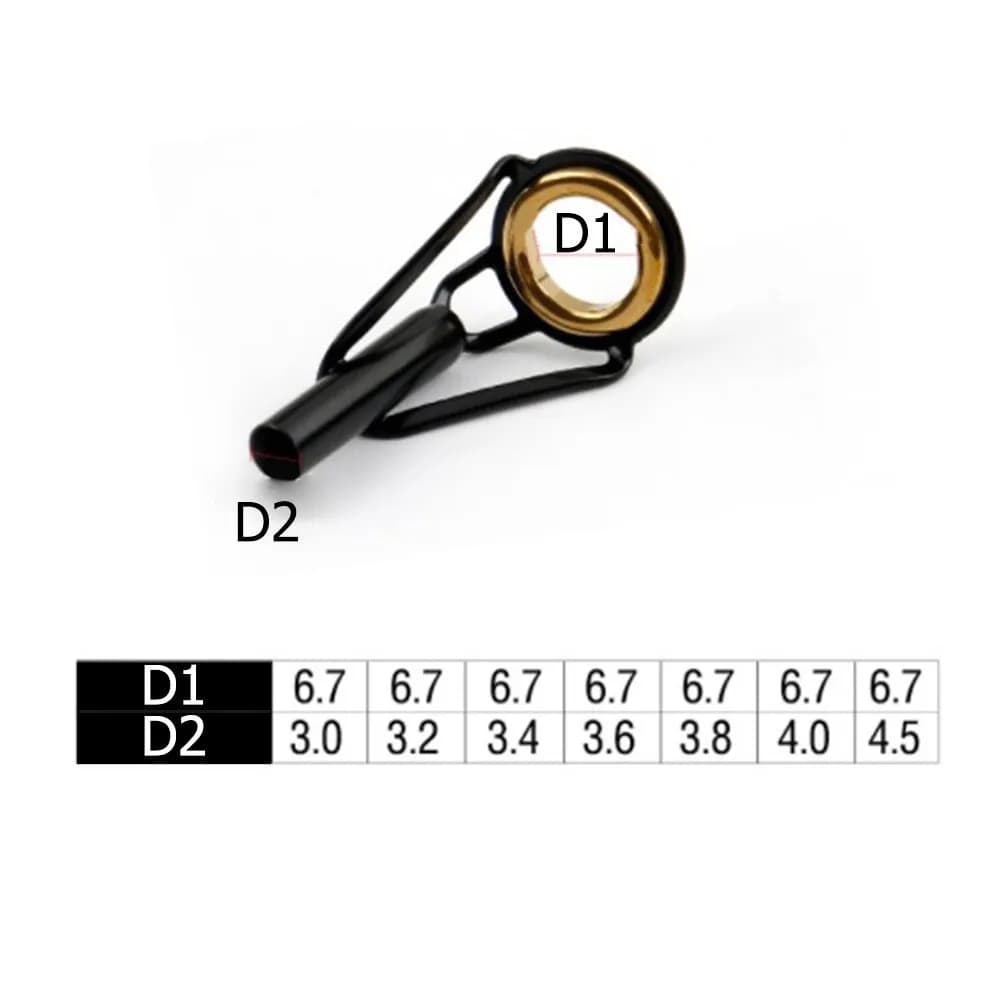 Anneaux de guidage pour canne à pêche 3.0-4.5mm - Top guide pour réparation et construction