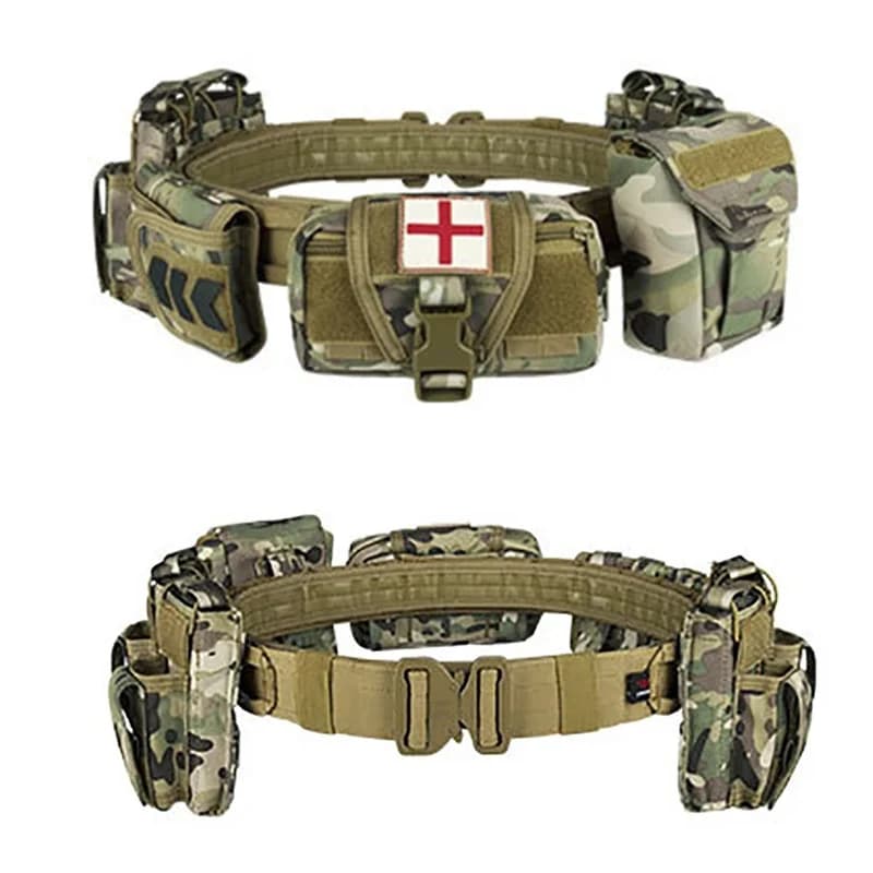 Ceinture tactique Yakeda noir pour pêche airsoft - Équipement sécurité chasse outdoor