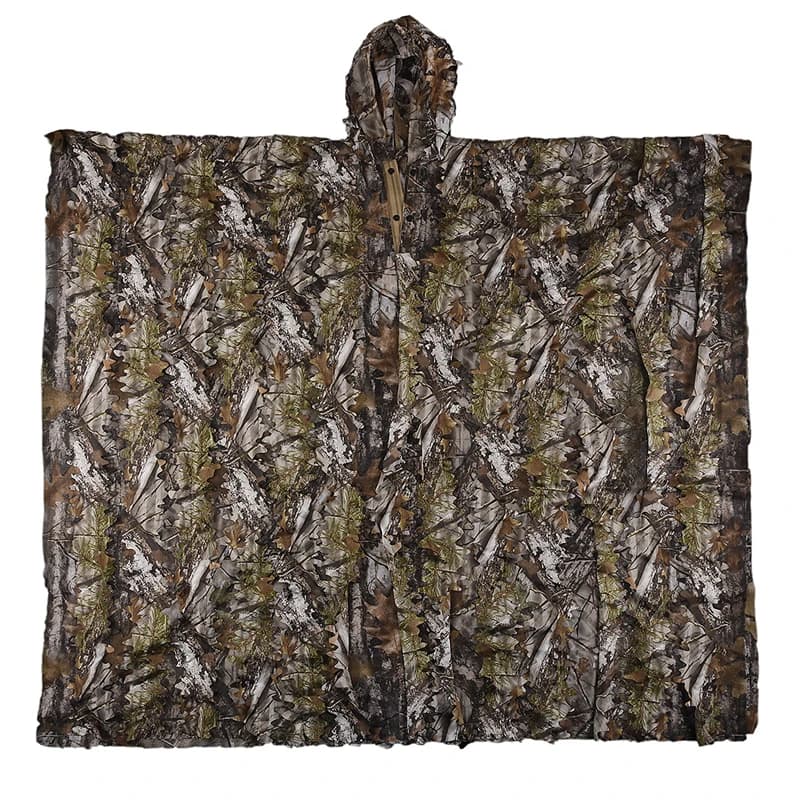 Tenue camouflage style cape chasse photo animalière - Vêtement bionique discrétion maximale pêche CS game