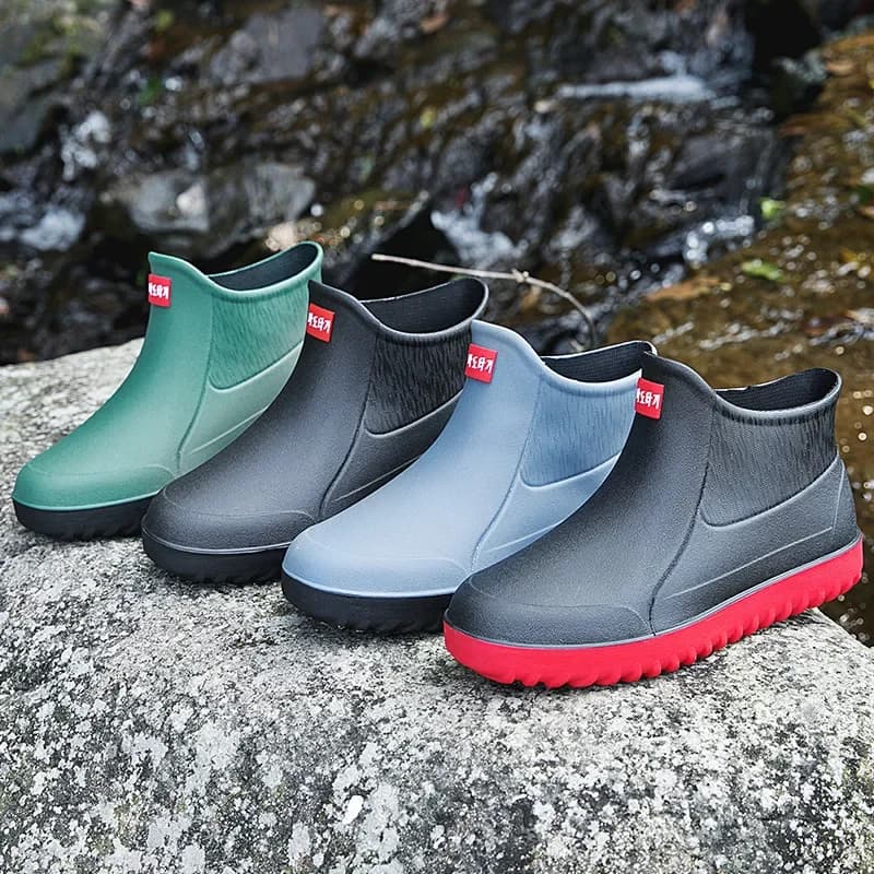 Nouveautés 2025 : Bottes de pluie homme pour randonnée, pêche et travaux extérieurs - Imperméables et durables
