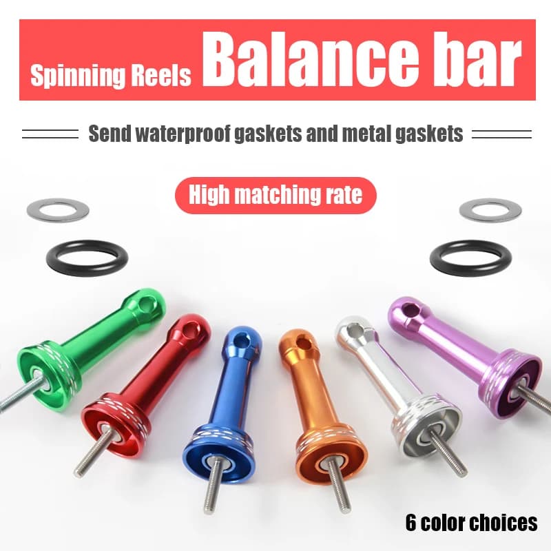Barre stabilisatrice multicolore pour moulinet pêche cadre aluminium allégé accessoire DIY