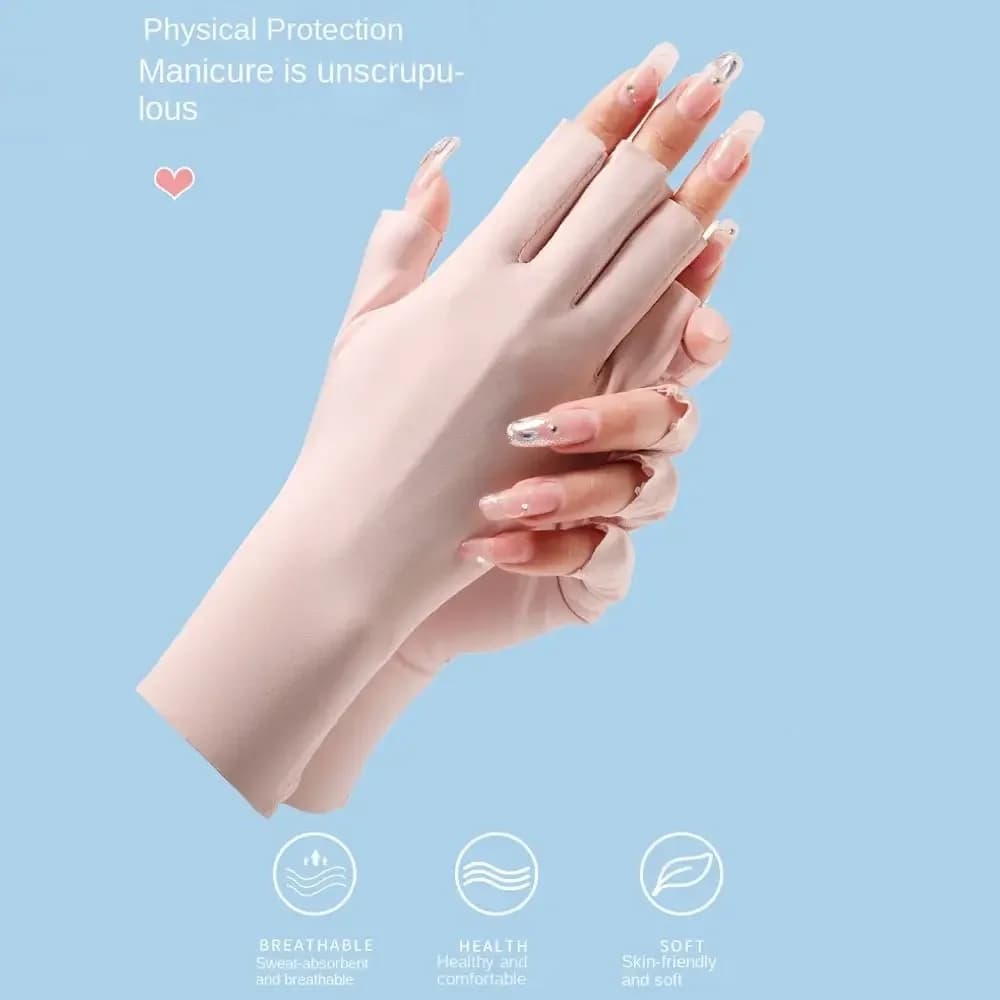 Gants protection UV manucure - Protection mains lampe LED gel vernis ongles