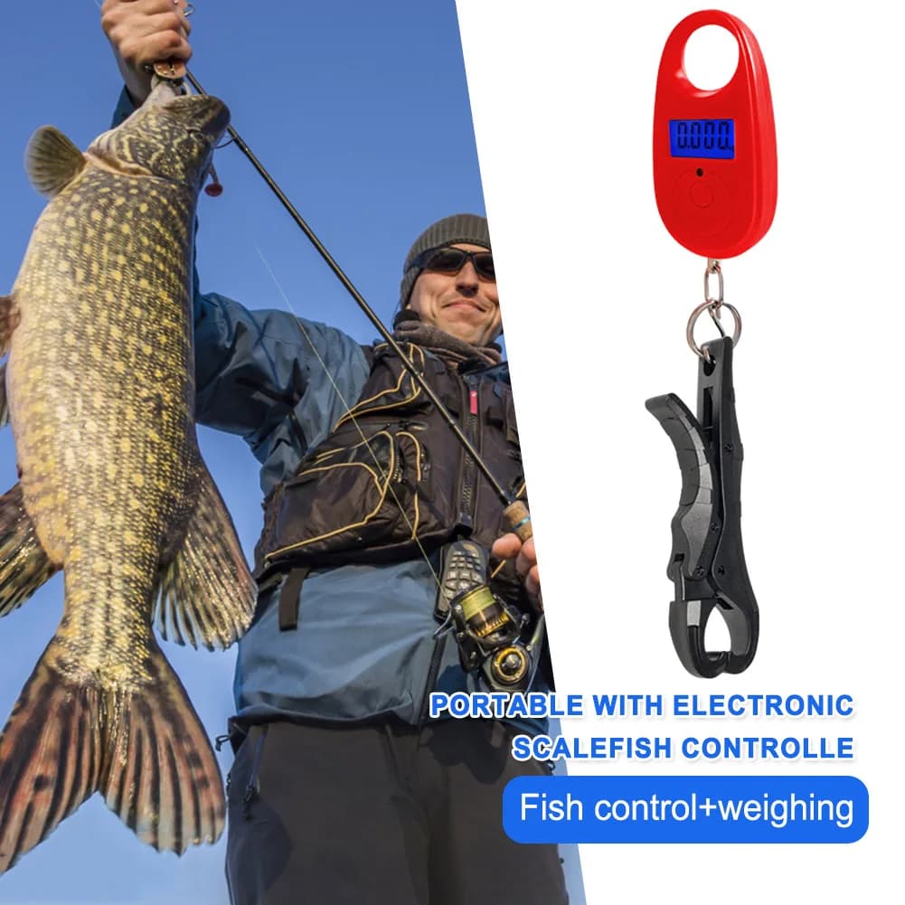 Balance électronique 40kg avec pince à poissons - Mini digitale portable pour pêche outdoor précise