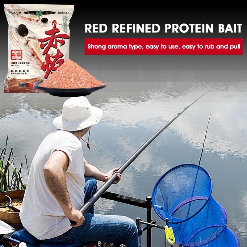 Appât pêche carpe hiver poudre crevette 120g saveur poissonnée pour carassin et carpe extérieur
