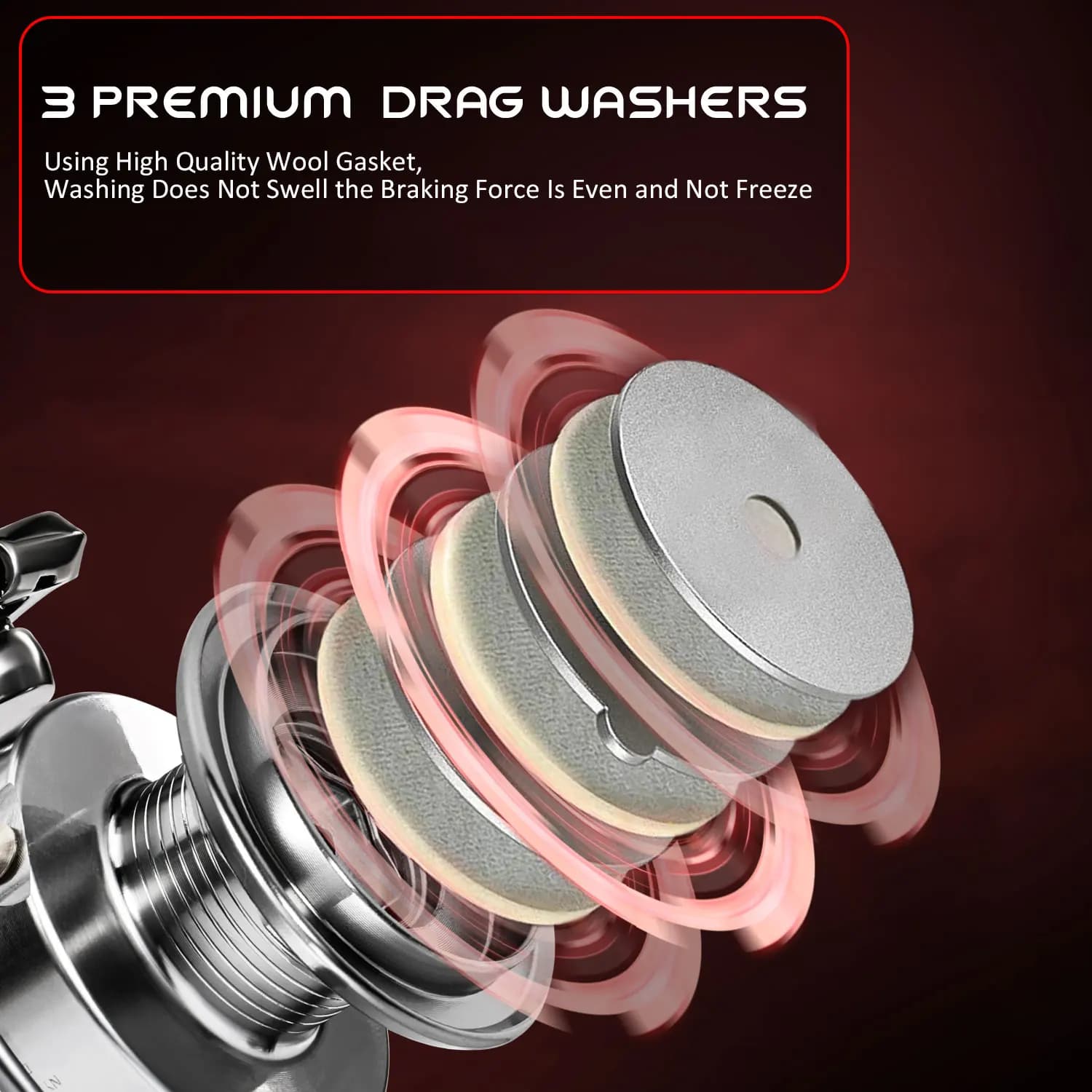 Moulinet spinning Sougayilang 1000-5000 ratio 5.0/4.7:1 double poignée max drag 22LB
