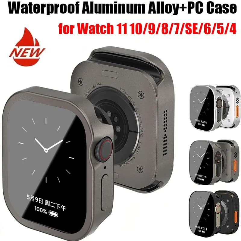 Coque étanche Apple Watch Ultra 3 - Protection complète en alliage d'aluminium pour toutes les séries