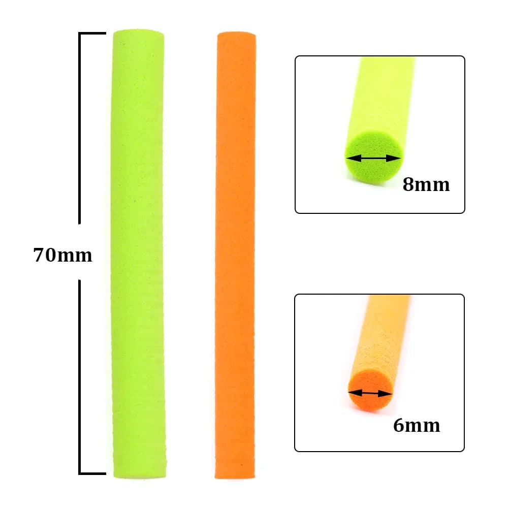 5 bâtonnets de mousse Zig Rig pour carpe - pop-up 6/8mm pour pêche au feeder et méthode